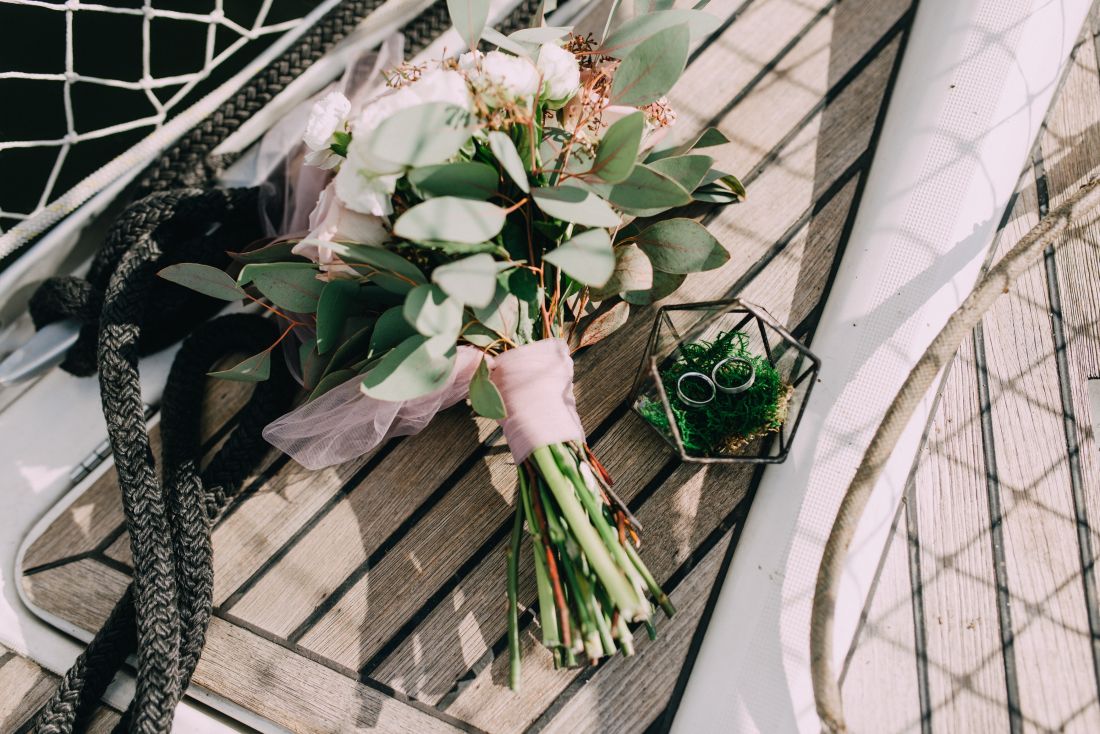 Close-up photography of a wedding bouquet